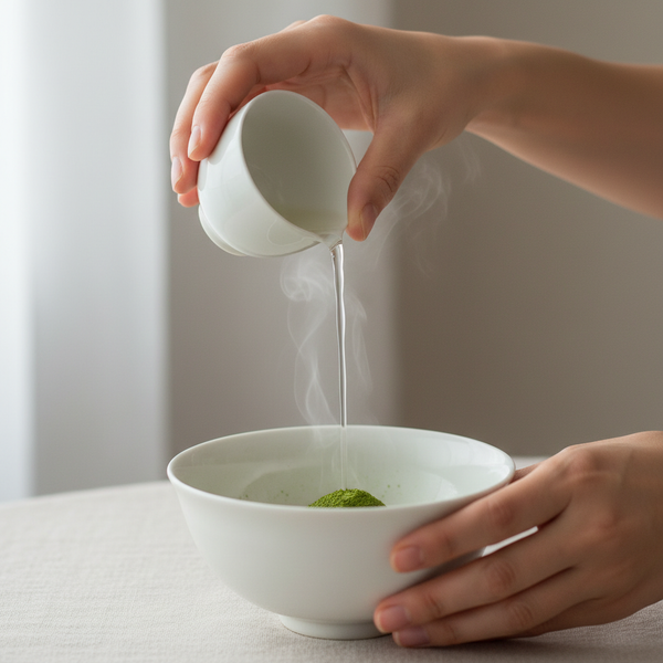 <b>Step 2:</b> Add 70ml of hot water at 80°C.